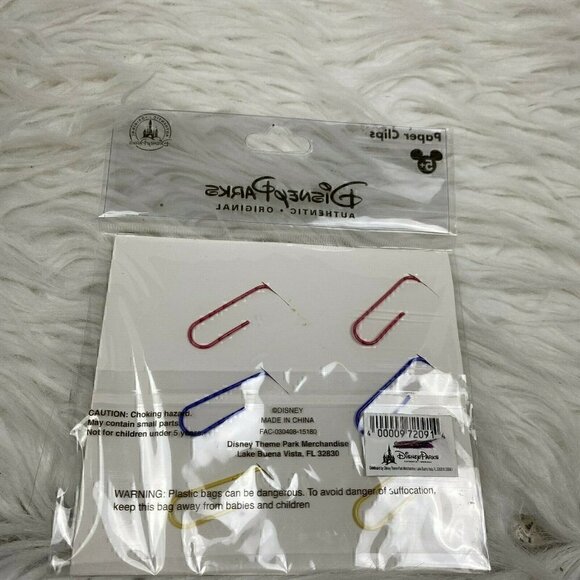 NEW DISNEY PARKS Princess Slipper Shoes 2" Paper Clips Metal Set 6 - Picture 4 of 5